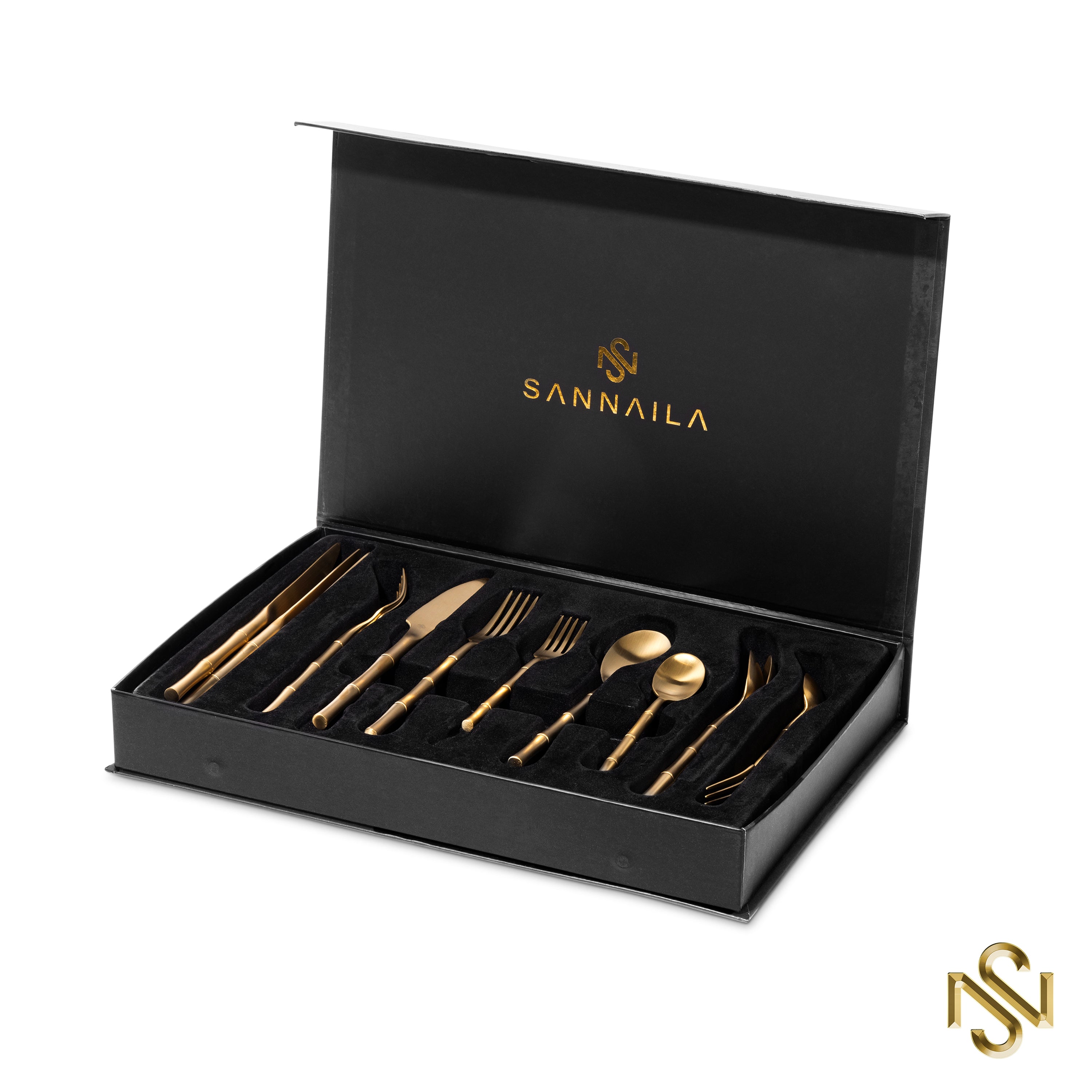 Gold Series Bestekset Bamboo 6 personen (30-delig)